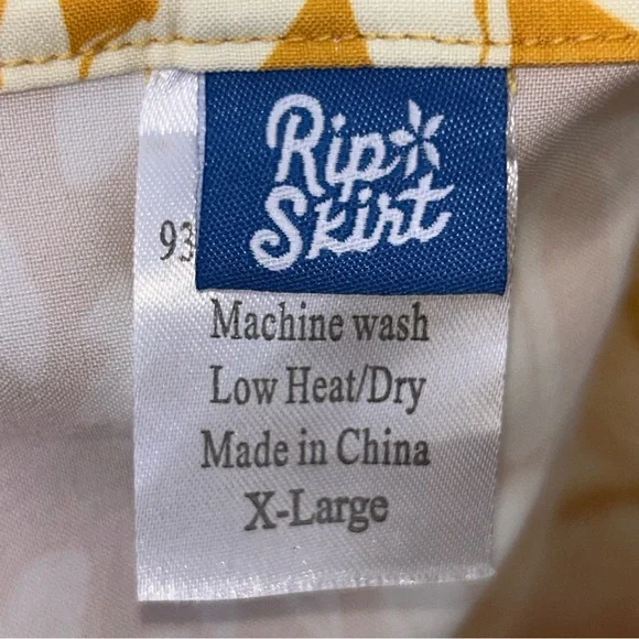 RipSkirt Hawaii Saffron sun Floral Print Full Wrap Length 3 Pencil Skirt - Picture 6 of 8